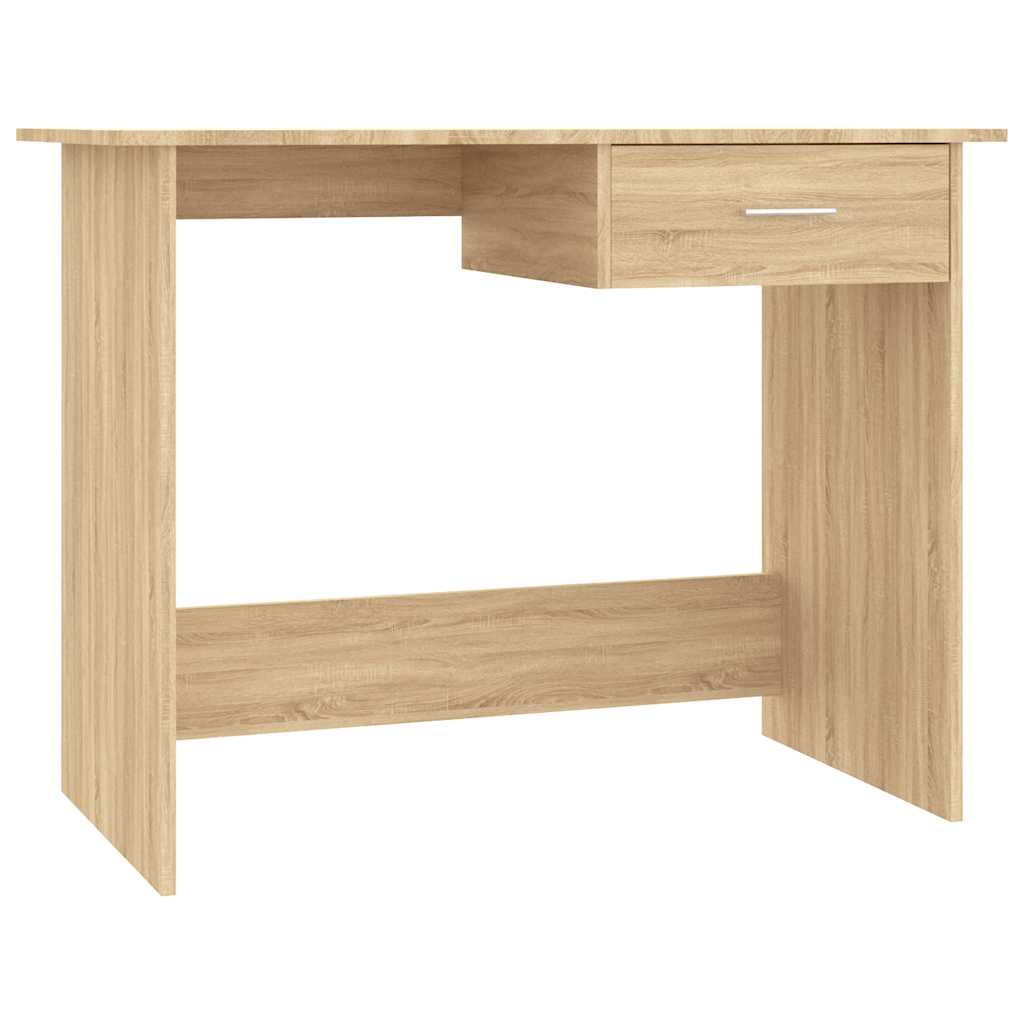 skrivebord 100x50x76 cm konstrueret træ sonoma-eg