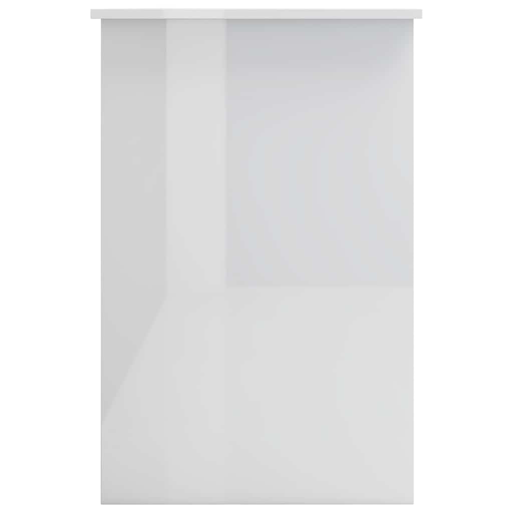 skrivebord 100x50x76 cm konstrueret træ hvid højglans