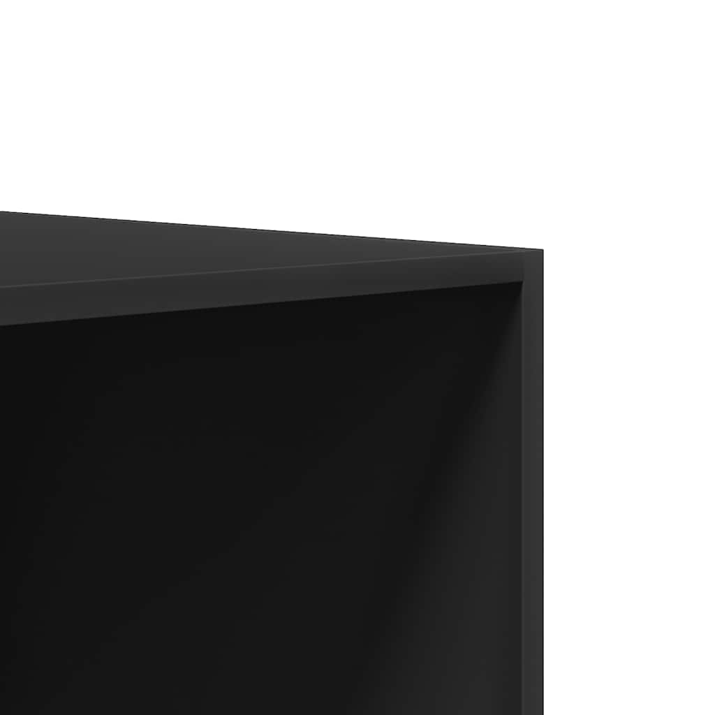 klædeskab 100x50x200 cm konstrueret træ sort