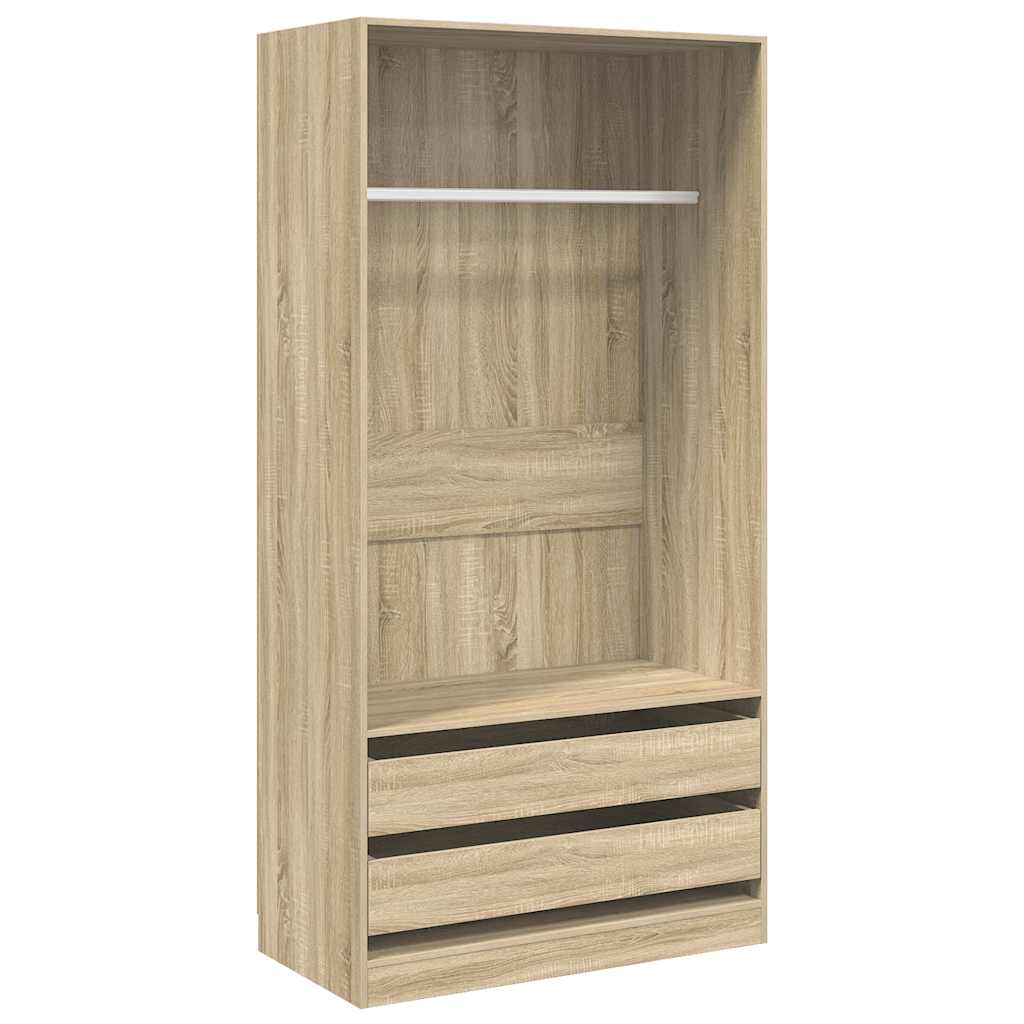 klædeskab 100x50x200 cm konstrueret træ sonoma-eg