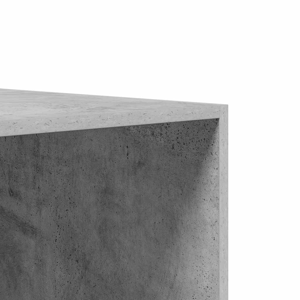 klædeskab 100x50x200 cm konstrueret træ betongrå
