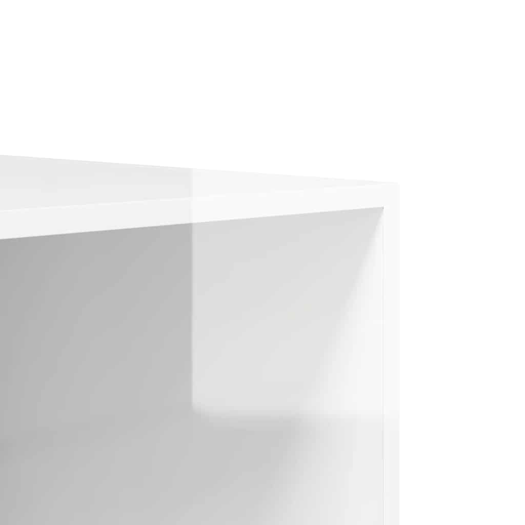 klædeskab 100x50x200 cm konstrueret træ hvid højglans