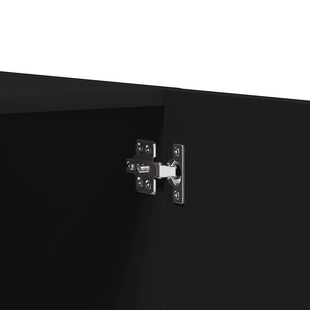 klædeskab 80x52x180 cm konstrueret træ sort