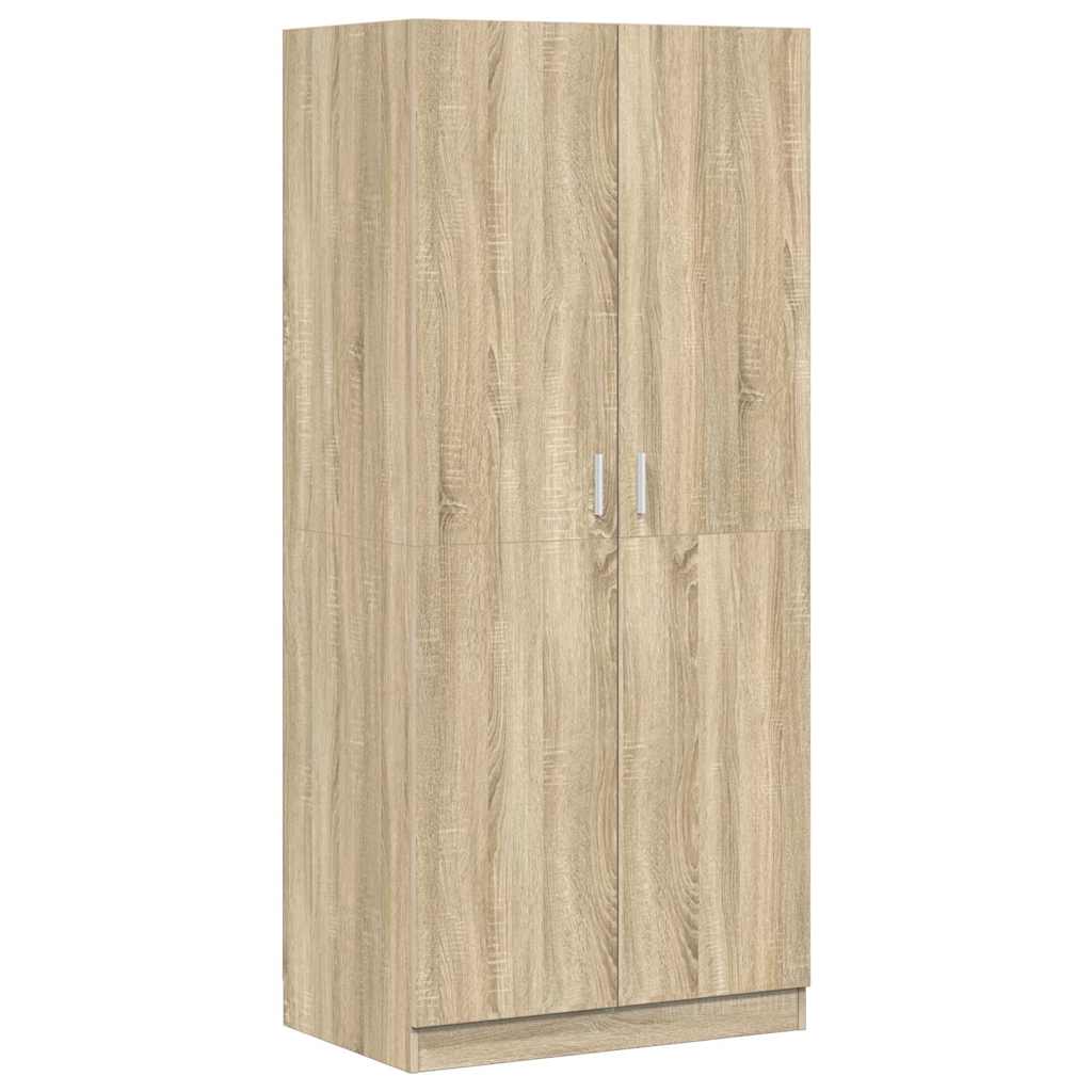 klædeskab 80x52x180 cm konstrueret træ sonoma-eg