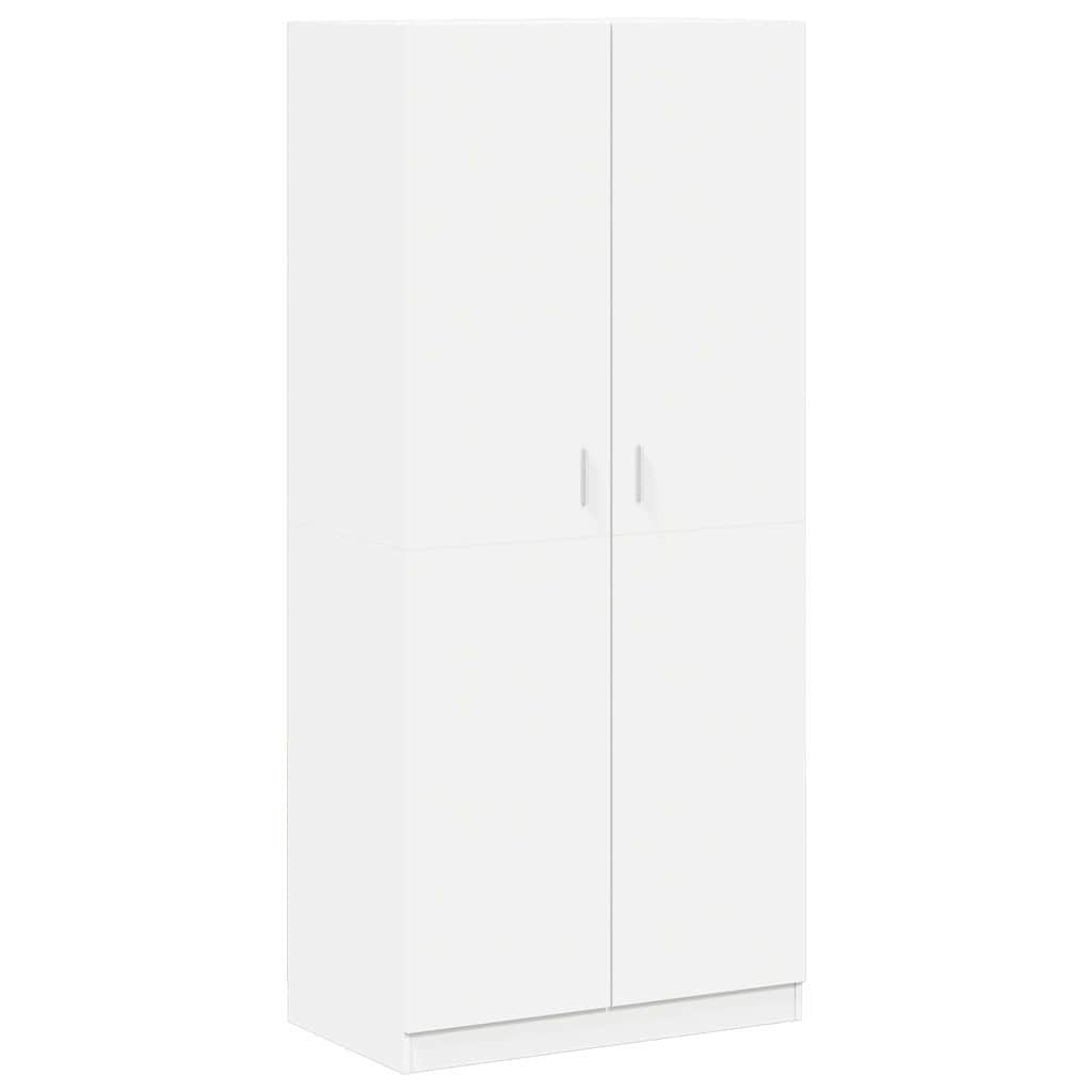 klædeskab 90x52x200 cm konstrueret træ hvid