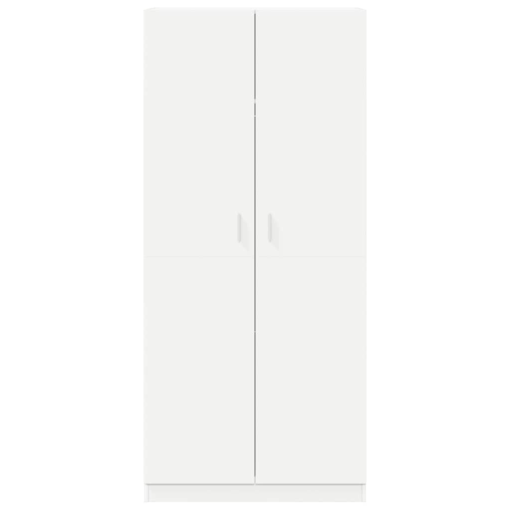 klædeskab 90x52x200 cm konstrueret træ hvid