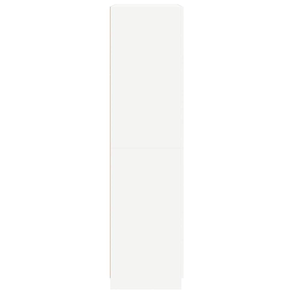 klædeskab 90x52x200 cm konstrueret træ hvid