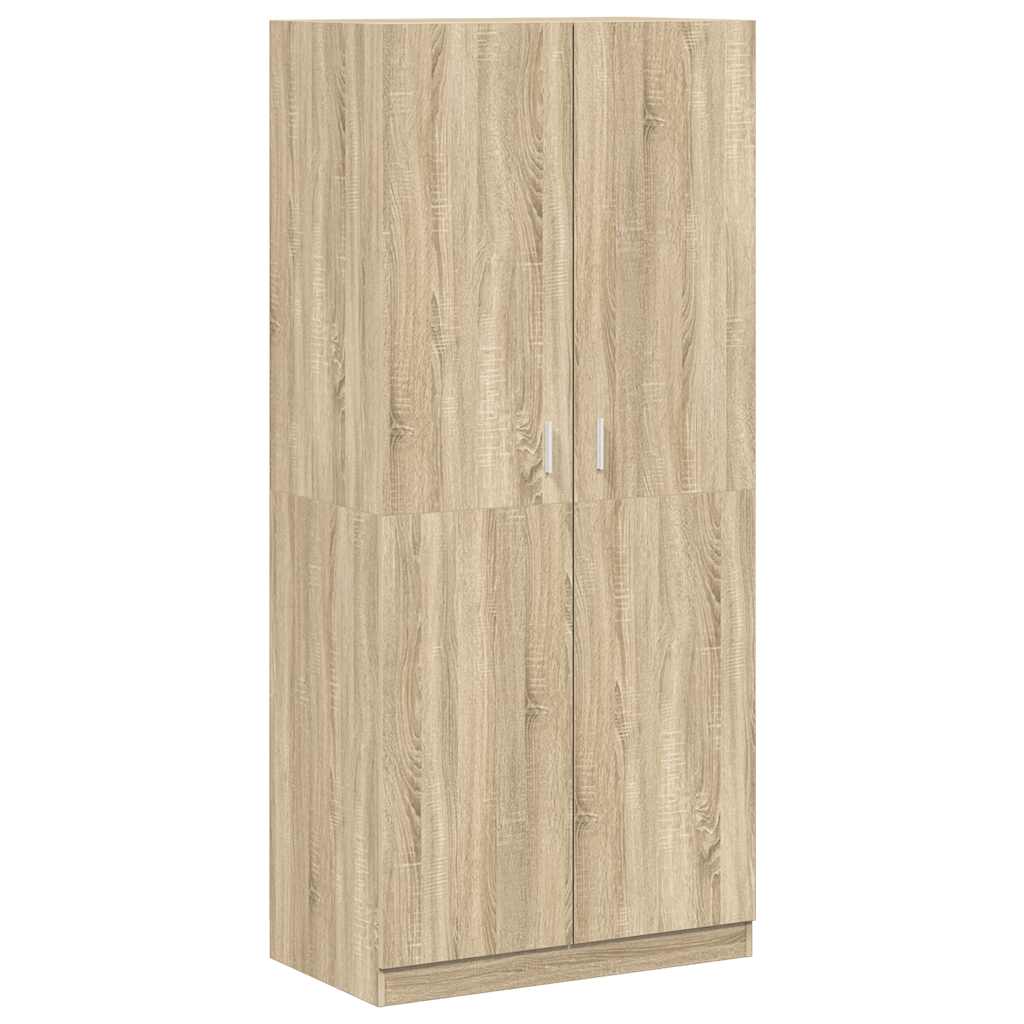 klædeskab 90x52x200 cm konstrueret træ sonoma-eg