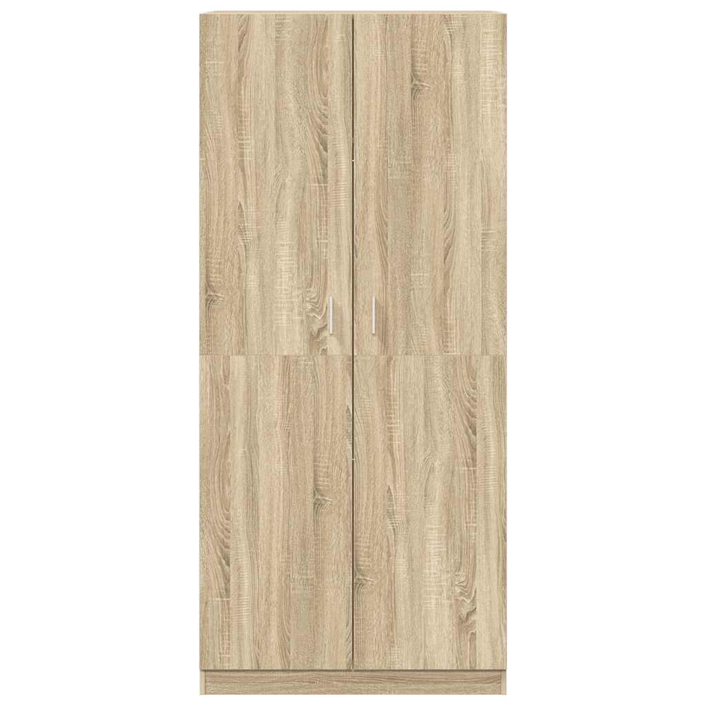 klædeskab 90x52x200 cm konstrueret træ sonoma-eg