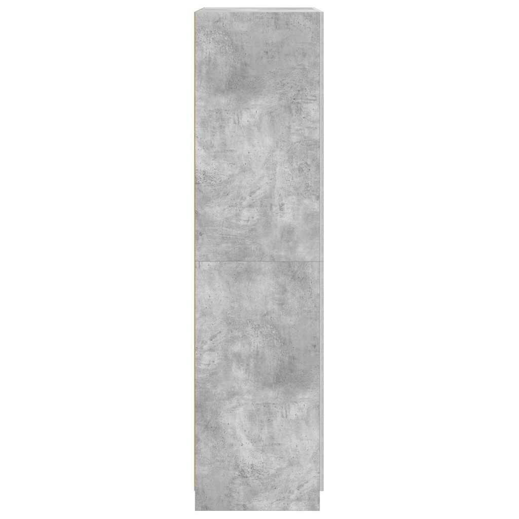 klædeskab 90x52x200 cm konstrueret træ betongrå