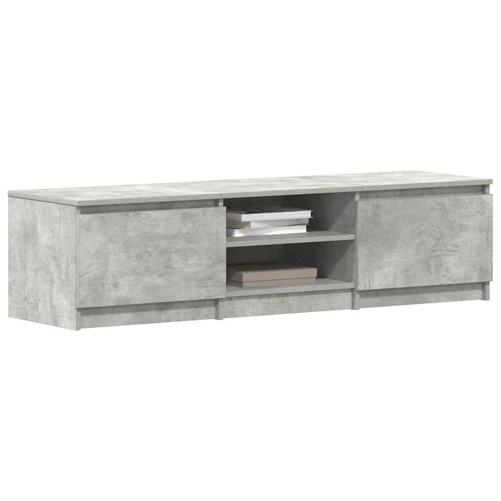 tv-bord 140x40x35,5 cm konstrueret træ betongrå