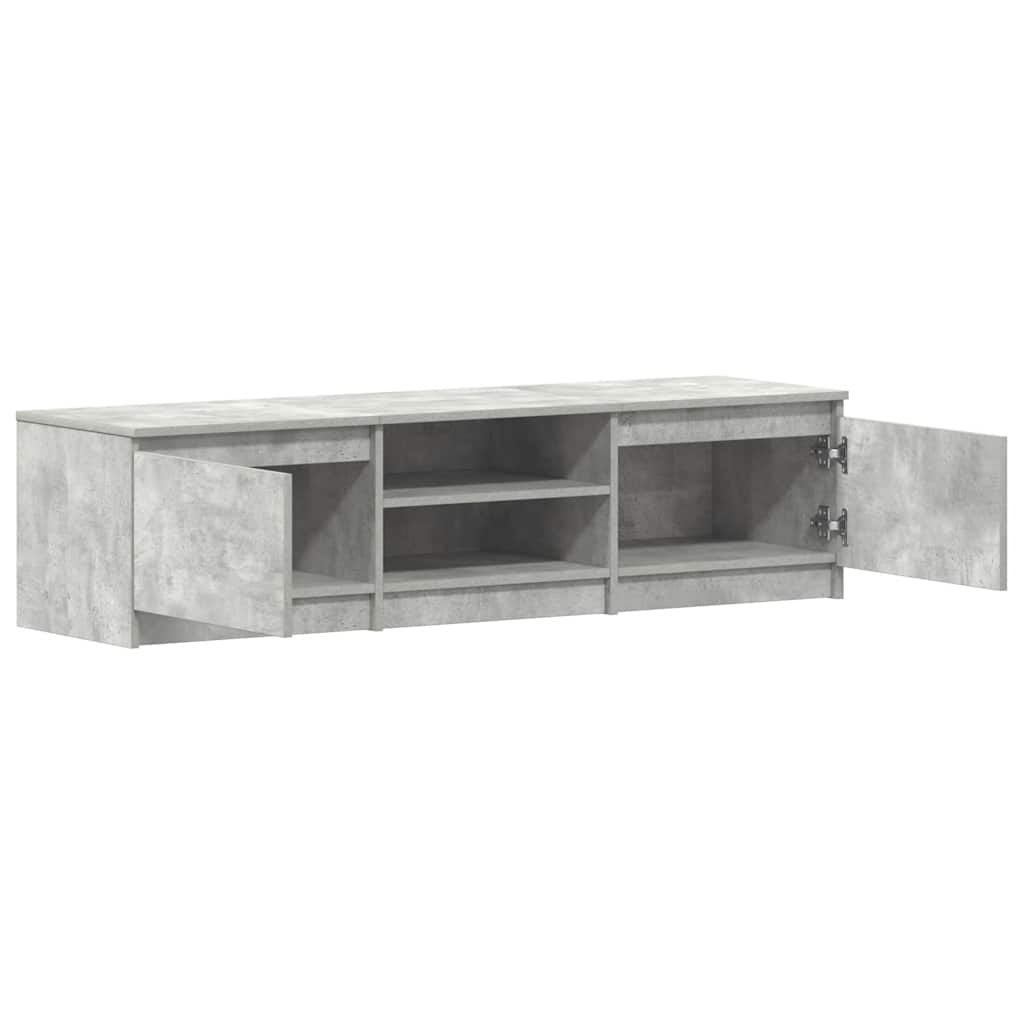 tv-bord 140x40x35,5 cm konstrueret træ betongrå