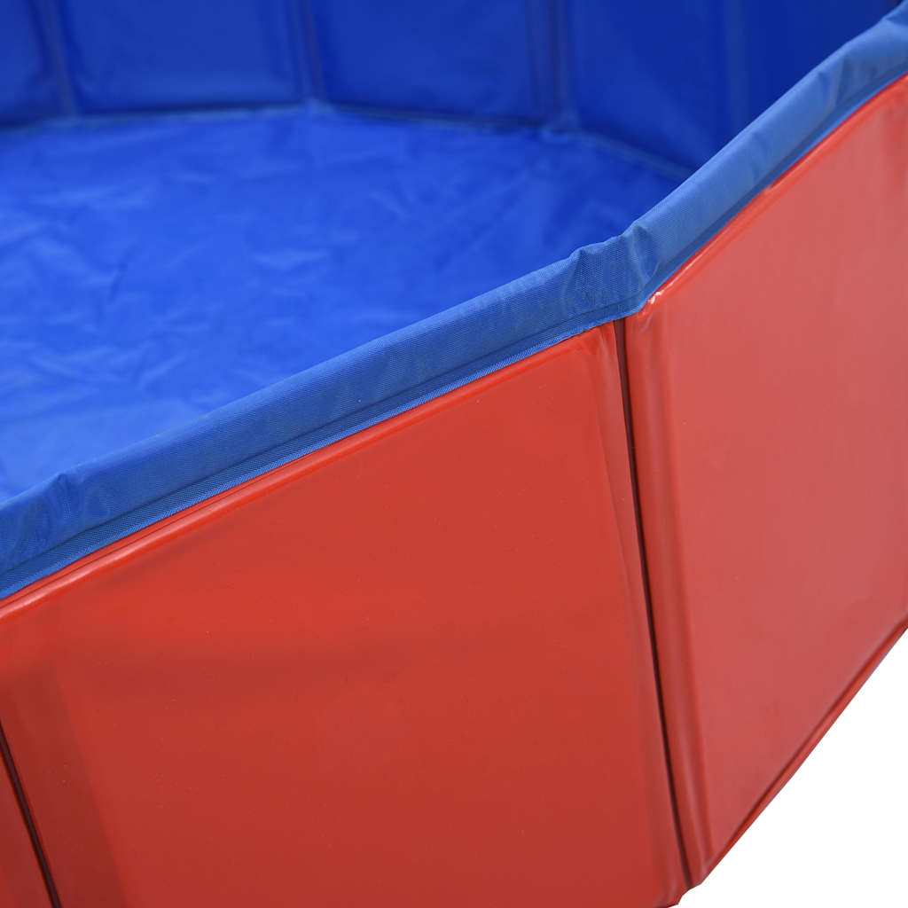 foldbart hundebassin 160 x 30 cm PVC rød