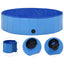 foldbart hundebassin 120 x 30 cm PVC blå