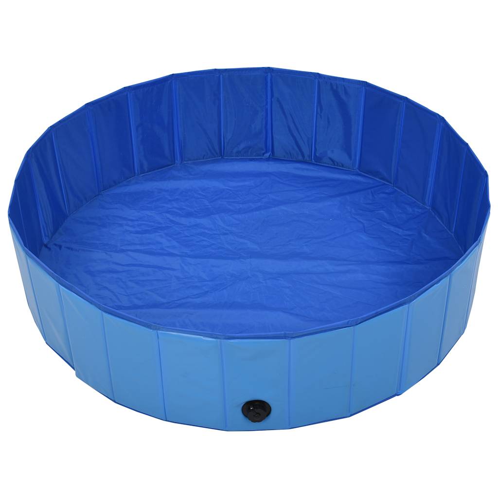 foldbart hundebassin 120 x 30 cm PVC blå