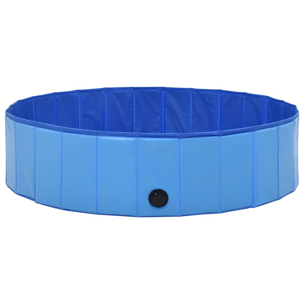 foldbart hundebassin 120 x 30 cm PVC blå