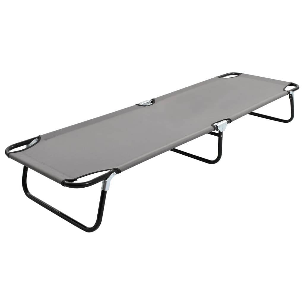 foldbar liggestol stål grå