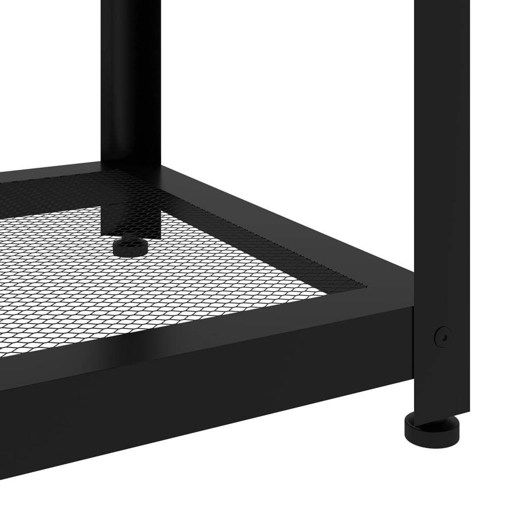 sofabord 90x45x45 cm MDF og jern grå og sort