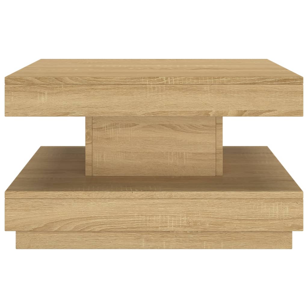 sofabord 60x60x35 cm MDF lysebrun