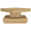 sofabord 60x60x35 cm MDF lysebrun