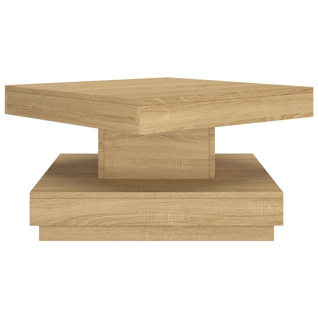sofabord 60x60x35 cm MDF lysebrun