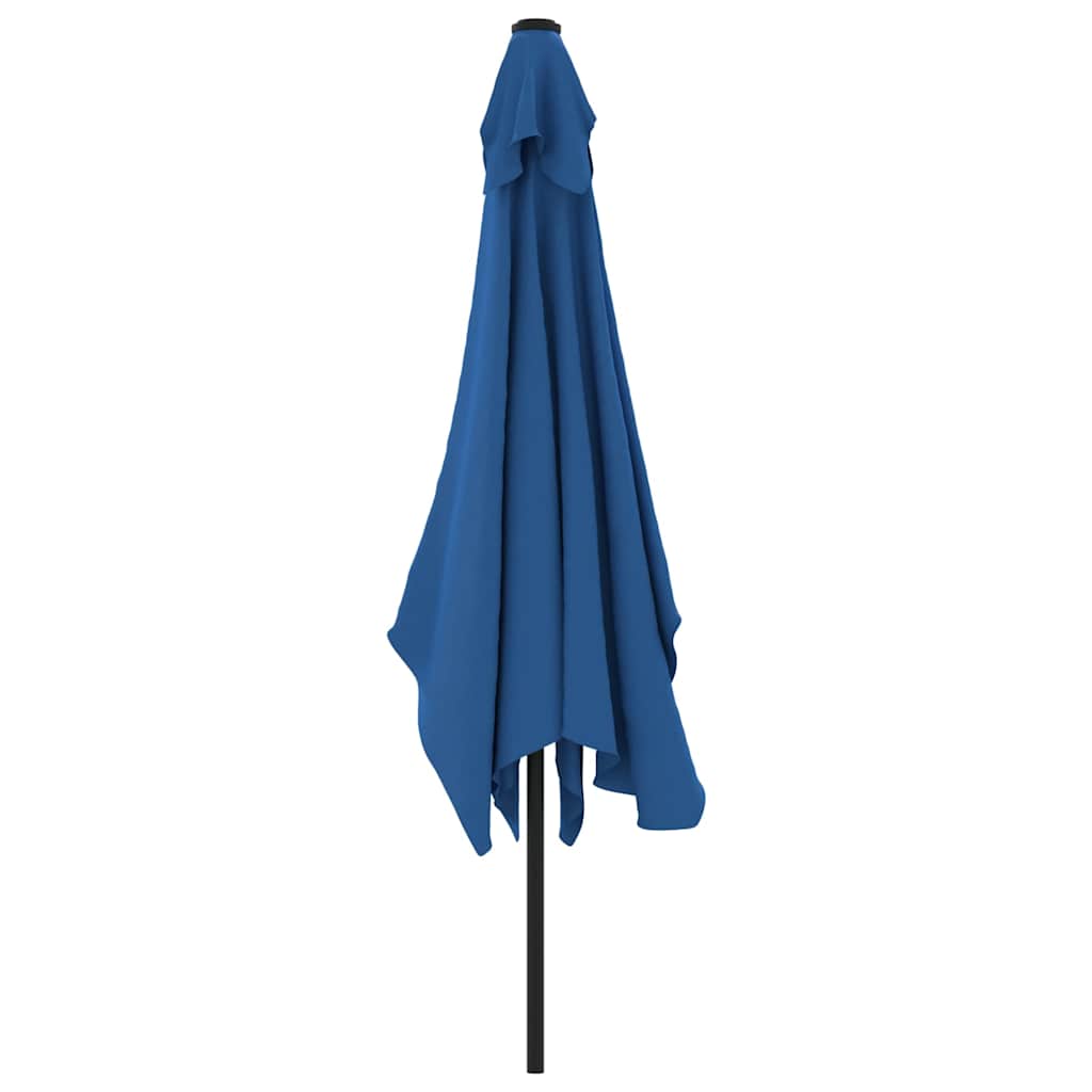 parasol 300x200 cm metalstang azurblå