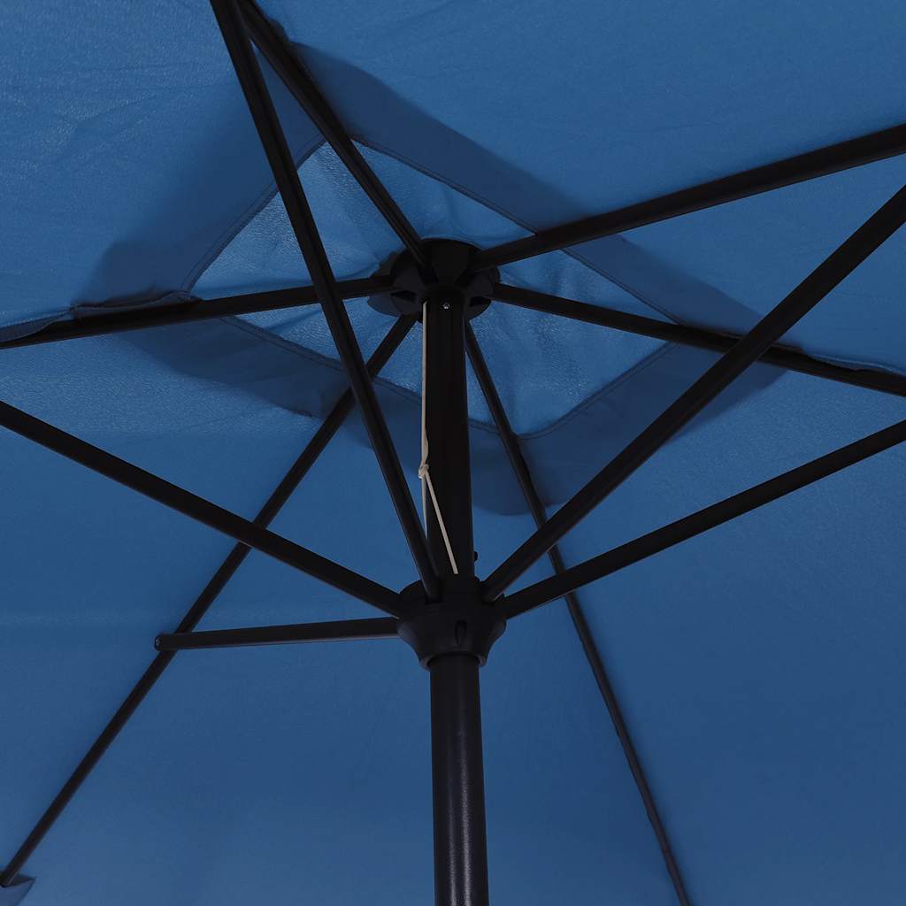 parasol 300x200 cm metalstang azurblå