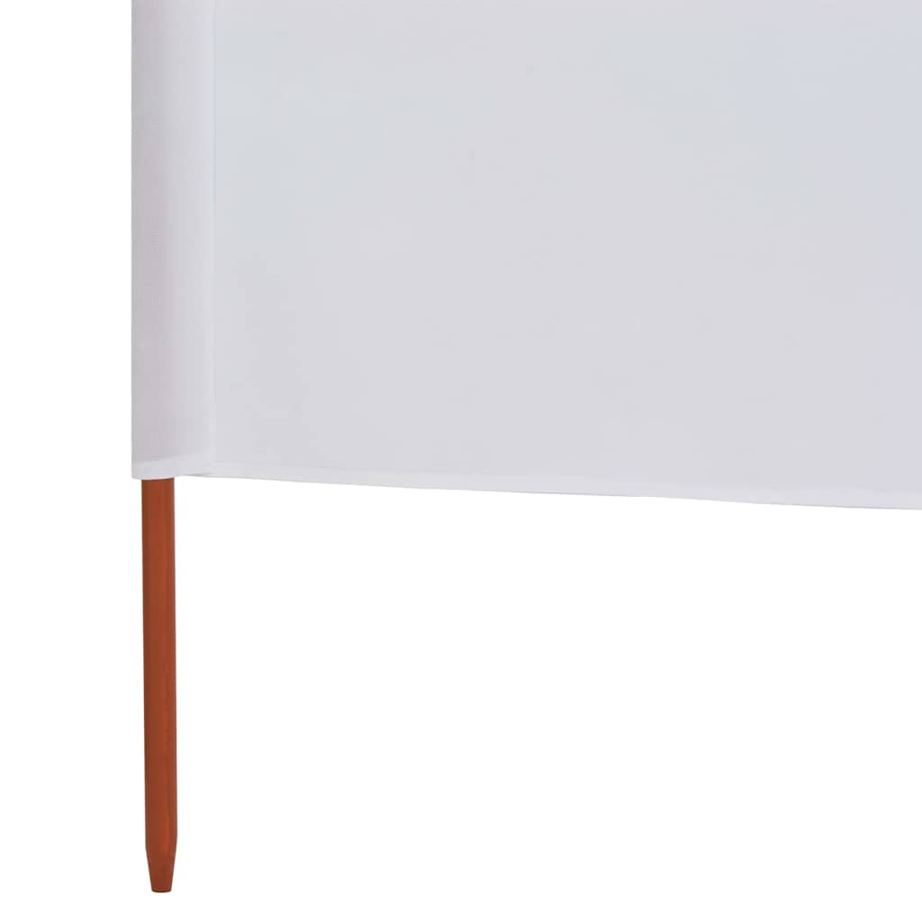 3-panels læsejl 400x80 cm stof sandhvid