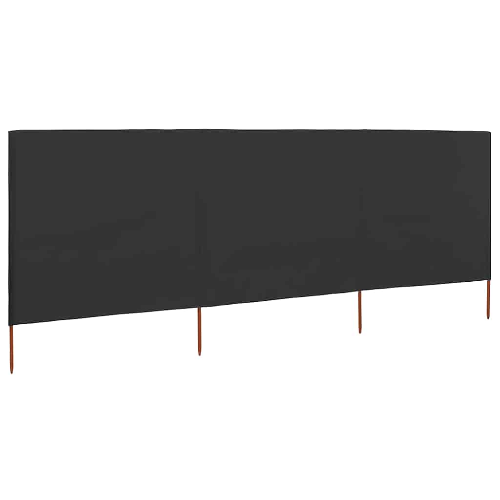 3-panels læsejl 400x160 cm stof antracitgrå