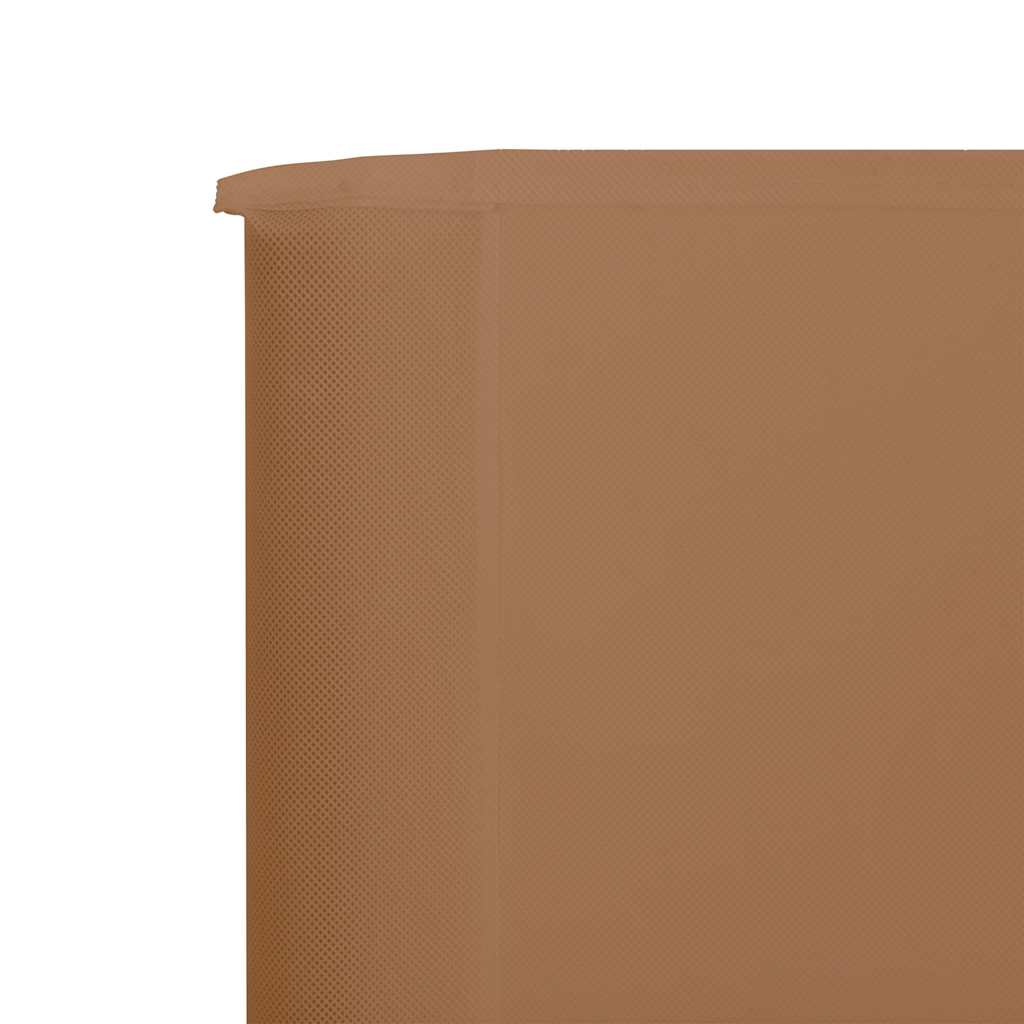 3-panels læsejl 400x160 cm stof gråbrun