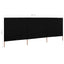 3-panels læsejl 400x160 cm stof sort