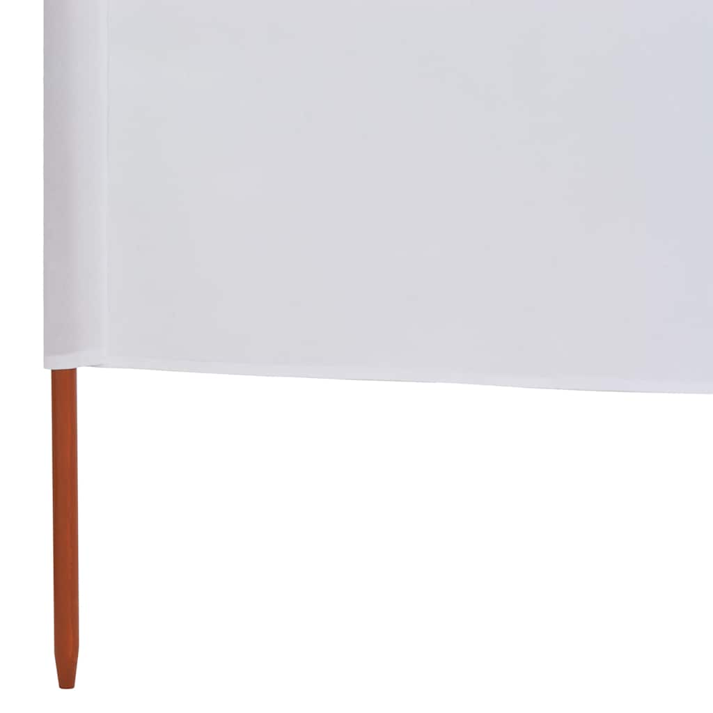 5-panels læsejl 600x80 cm stof sandhvid