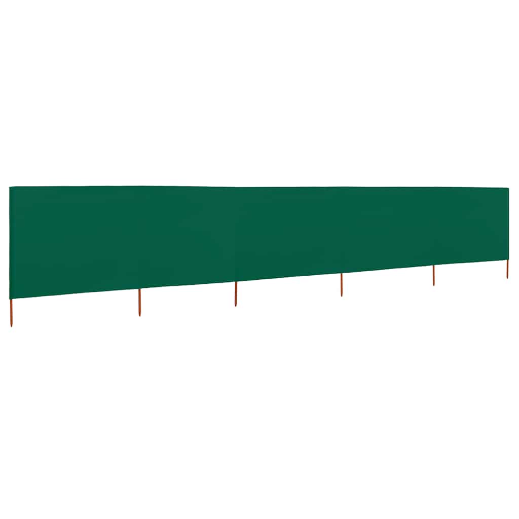 5-panels læsejl 600x80 cm stof grøn