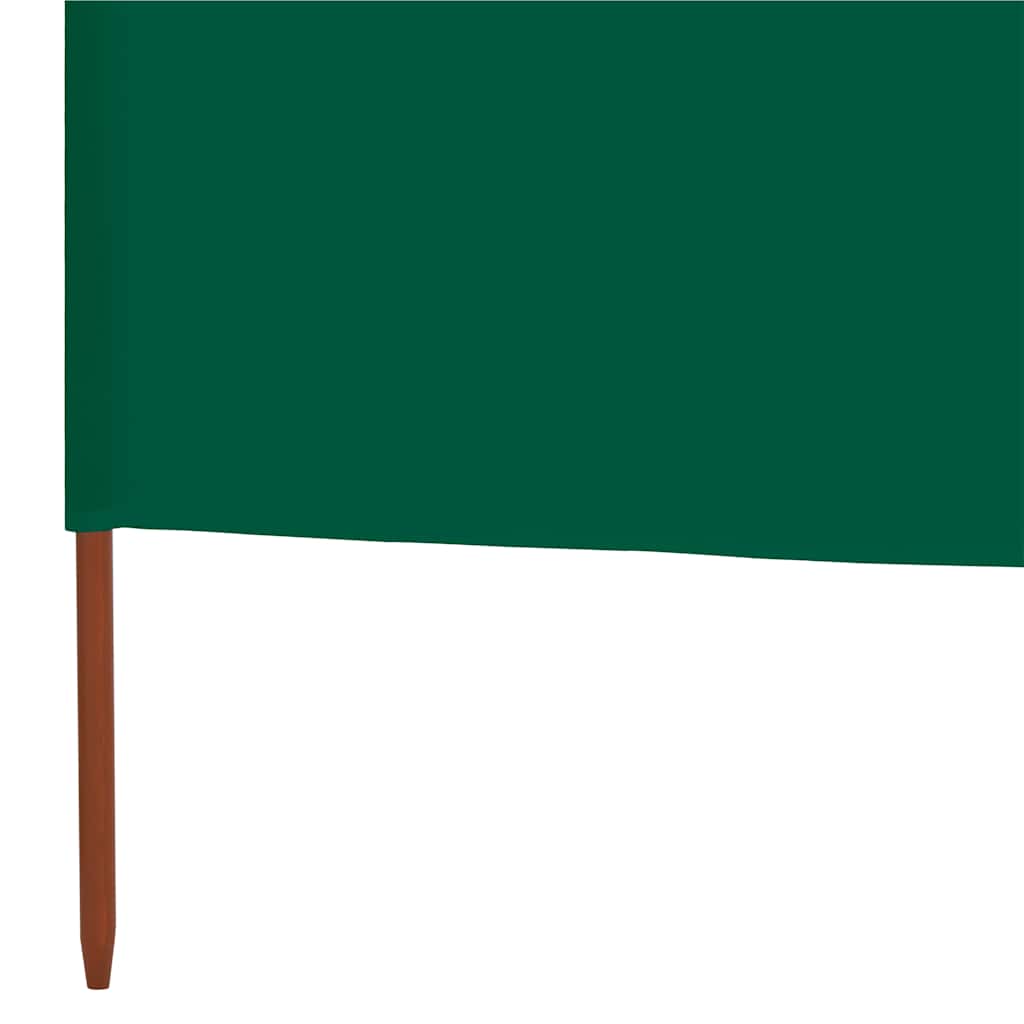 5-panels læsejl 600x80 cm stof grøn