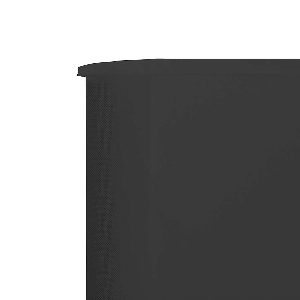 5-panels læsejl 600x80 cm stof antracitgrå