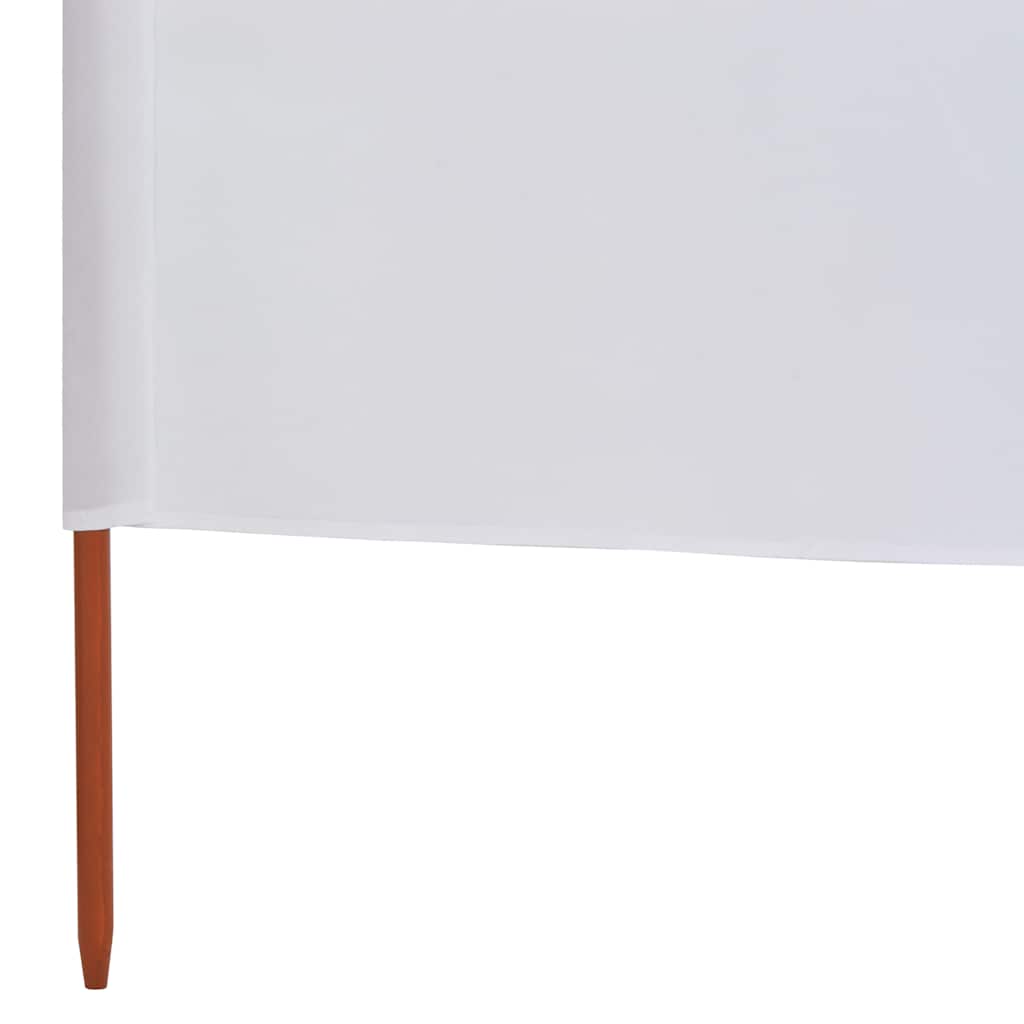 6-panels læsejl 800x120 cm stof sandhvid