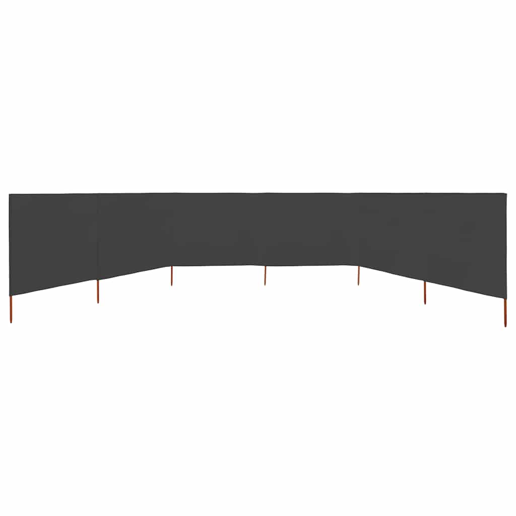 6-panels læsejl 800x120 cm stof antracitgrå