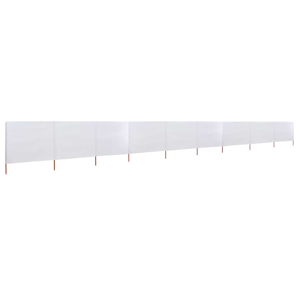 9-panels læsejl 1200x80 cm stof sandhvid