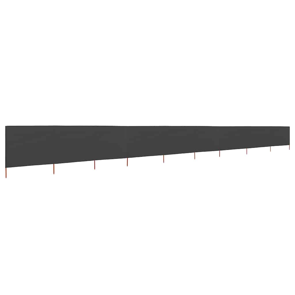 9-panels læsejl 1200x80 cm stof antracitgrå