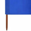 9-panels læsejl 1200x120 cm stof azurblå