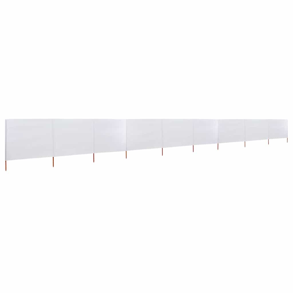 9-panels læsejl 1200x160 cm stof sandhvid