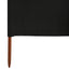 9-panels læsejl 1200x160 cm stof sort