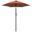 parasol 200x224 cm aluminium terracotta
