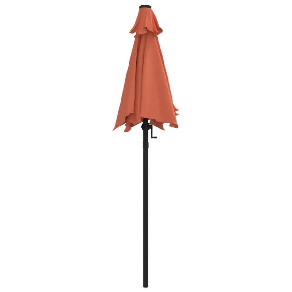 parasol 200x224 cm aluminium terracotta