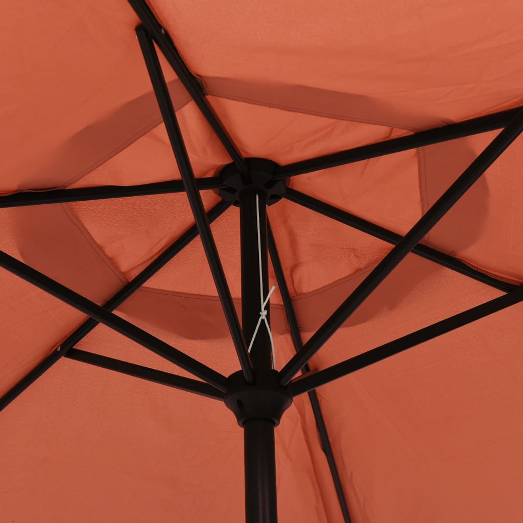 parasol 200x224 cm aluminium terracotta