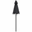 parasol 200x224 cm aluminium sort