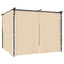 pavillon med gardiner 3x3 m stål cremefarvet