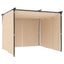pavillon med gardiner 3x3 m stål cremefarvet