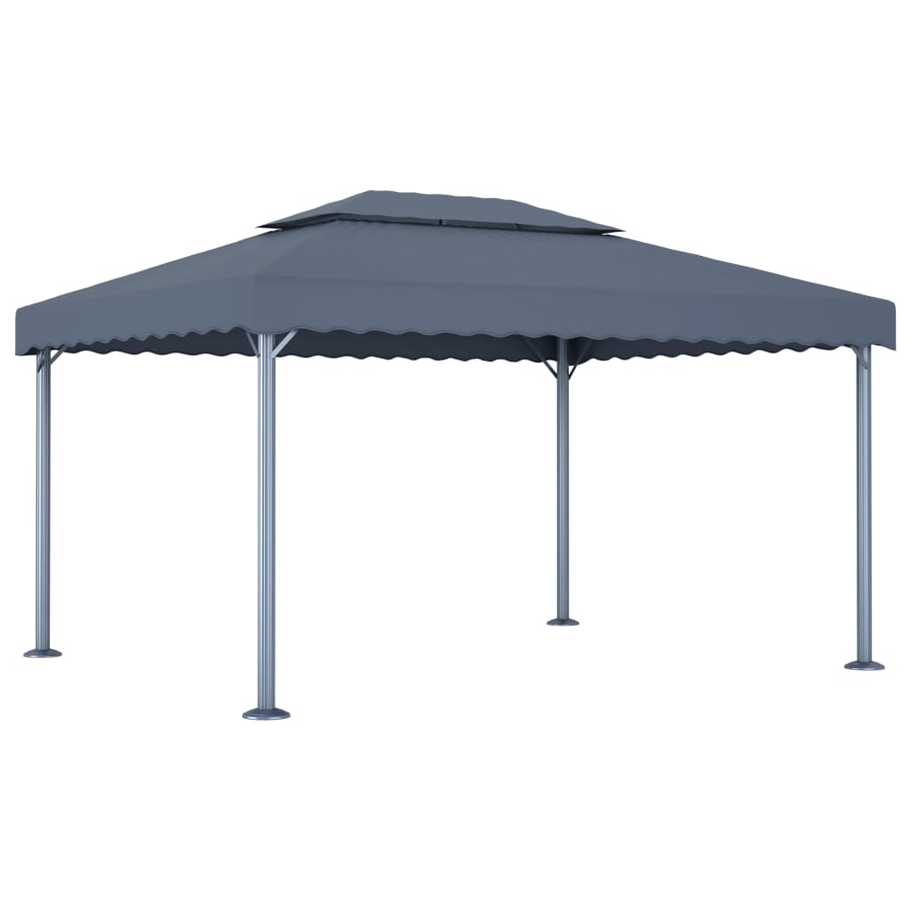 pavillon 400x300 cm aluminium antracitgrå