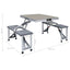 foldbart campingbord med 4 siddepladser stål aluminium